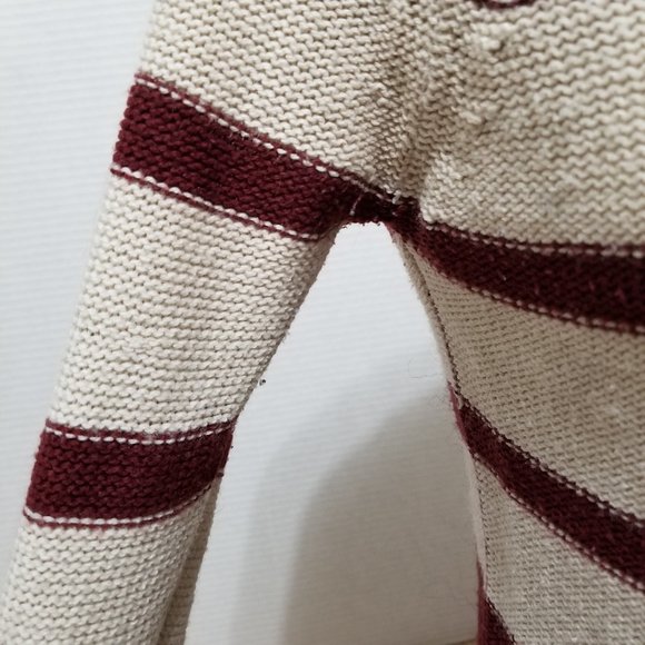Essentials by Full Tilt sweater Small varsity striped knit pullover step hem - Picture 9 of 12
